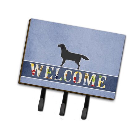 Carolines Treasures Black Labrador Retriever Welcome Leash or Key Holder BB5512TH68